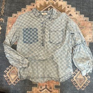 Checkered Denim Shirt